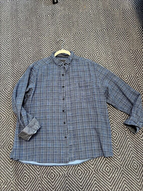 Johnston & Murphy Men's Plaid flannel Shirt Sz XL